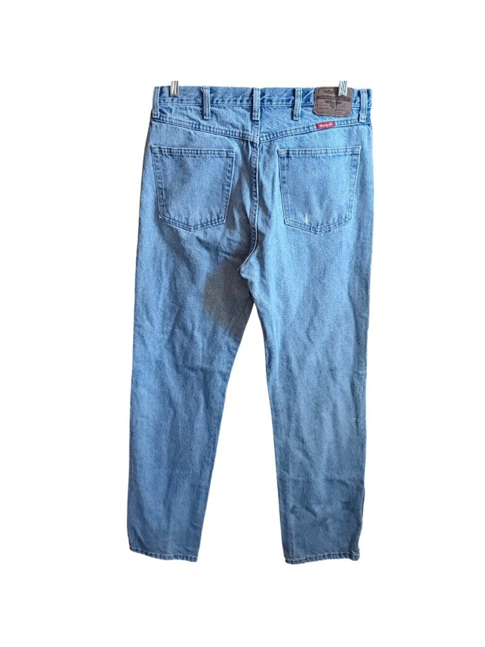 Vintage Men's Wrangler Jeans 33x34 1990's 96501SL Mexico Distress Work Stain